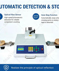 50W Component Counter With Automatic Resistance And Capacitance Counting LCD Display Leak Detection No Fuss Plug And Play Precise Parts Handling For Electronics Assembly And Mechanical Parts Processing Fast Reliable Easy Load, front view