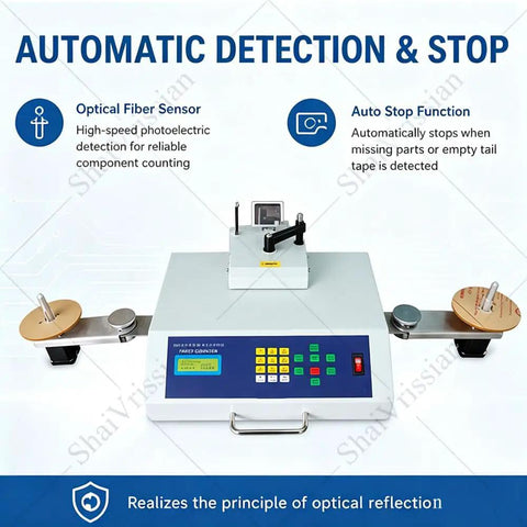 50W Component Counter With Automatic Resistance And Capacitance Counting LCD Display Leak Detection No Fuss Plug And Play Precise Parts Handling For Electronics Assembly And Mechanical Parts Processing Fast Reliable Easy Load, front view