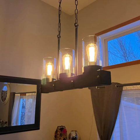 Dark Brown Farmhouse Kitchen Island Light Fixtures With 3 Light Over Table Black Barn Wood Island Lighting For Kitchen And Pool Table 23 Inches