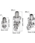 Close-up of 304 Stainless Steel Grease Fittings Kit Built To Last 15 Pcs Heavy Duty With Straight And Angled M6x1mm Metric Threads