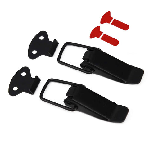 Image of Two Pack Front Bumper Hook Lock Clips Universal Quick Release Bumper Trunk Clips Self Adhesive Fasteners for Cars and SUVs.