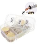 Portable Nail Care Kit With 80 150 240 Grit Sandpaper Discs For Dead Skin Removal, Foot File Sanding Sheets, Grab And Go Travel Friendly Nail And Foot Grooming Set For Home Or On The Go. clear storage case with 80, 150, 240 grit sanding discs