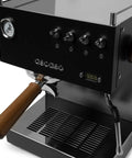 Black Duo Espresso Machine With PID Temperature Control, Barista-Level Precision, showing front view with portafilter and controls.