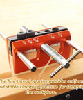 Patented Self Centering Dowel Jig Kit For Woodworking, Pro Grade Drilling Guide With 1/4, 5/16, 3/8, 7/16 And 1/2 Inch Bushings