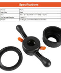Quick Release Wheel Balancer Adapter Cone With Wing Nut And Hub Shaft Nut Fits 36Mm 38Mm 40Mm Tires Thread Pitch 3Mm, plastic, black, 8.5cm diameter