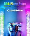 Pair Of Super Cool Sixty One Inch Smart Rgb Led Corner Floor Lamps That Sync With Music And Offer Sixteen Million Diy Colors