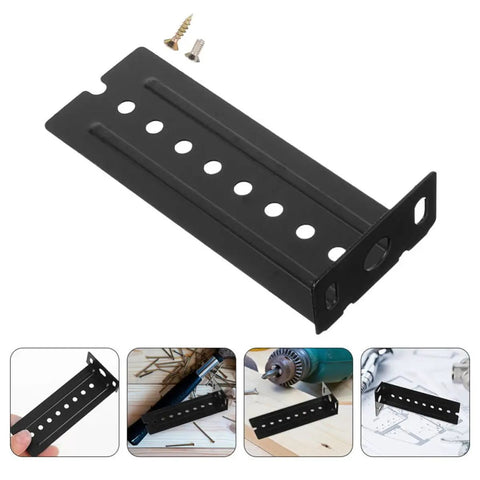 Heavy Duty Keyboard Slide Rails With Black Protective Base And Rock Solid Stainless Steel Extended Rail Connector Side Mount Drawer Brackets For Keyboard And Computer Accessories, black metal bracket with screws