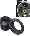 Beefy Titanium Alloy M18 Dub Crank Bolt With M30 Lock Ring Kit Black Replacement Set For DUB Cranksets Lightweight And Rock Solid Hardware For Secure Bike Crank Fixing black titanium crank bolt and lock ring kit with 10mm hex