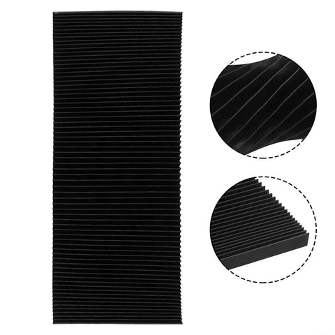Flexible Accordion Bellows Cover For Milling Machines Oil And Dust Resistant Three Proof Cloth Shield Black Telescopic Rail Guard Built To Last Dust And Debris Protector For CNC And Metalworking 150mm Length, shown in a flat layout with detailed close-up view.