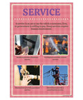 Economics Vocabulary Poster Set for Social Studies Classrooms 10 12 By 18 Inch. Visual examples of services including banking and firefighting.