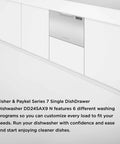 Fisher & Paykel Series 7 Contemporary Single DishDrawer Countertop Dishwasher in a modern kitchen setting.