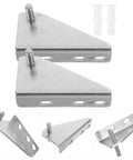2 Pack Fridge Hinges For Refrigerator And Freezer Door Replacement With Stainless Steel 35mm Mount Rubber Cap For Quiet Operation Compatible With Various Models Ideal For Home Or Commercial Kitchen Repair Hassle Free Installation