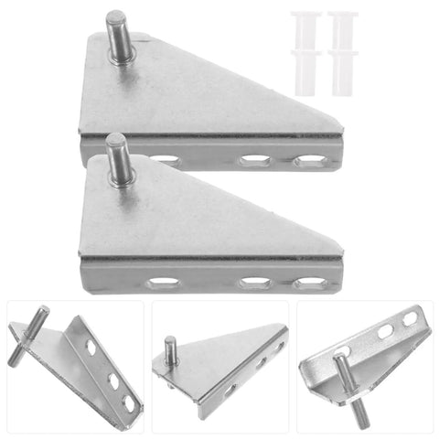 2 Pack Fridge Hinges For Refrigerator And Freezer Door Replacement With Stainless Steel 35mm Mount Rubber Cap For Quiet Operation Compatible With Various Models Ideal For Home Or Commercial Kitchen Repair Hassle Free Installation