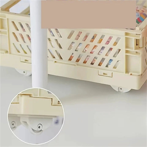 Eight 360 Degree Self Adhesive ABS Caster Wheels For Small Appliances Trash Cans Organizers And Craft Projects, side view.