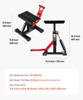 Dirt Bike Lift Stand With 1200Lb Capacity, Hydraulic Motorcycle Jack, adjustable 9.8-18.3 inches height, side view