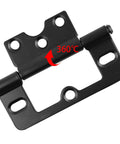 3 Inch Non Mortise Iron Door Hinges Heavy Duty Black Finish for Barn Doors Cabinets Garages Front Doors French Doors Shower Doors Hinge