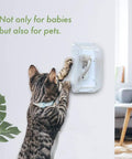 Cat near transparent clear outlet cover box for baby safety with large plug covers for easy babyproofing sockets in home, 1 pack.