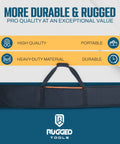 Beefy Heavy Duty Guide Rail Bag For Track Saw Guides Up To 59 Inches, Premium 600D Polyester shown with high-quality features