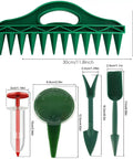 Ultra Handy 12 Hole Digger Seed Spreader Kit With 7 Piece Seed Dispenser Set For Small Seeds, green plastic gardening tools