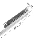 Built Tough 12 Inch Silver Hidden Drawer Slides Featuring Smooth Soft Close Action Premium Undermount Glides for cabinet installation.