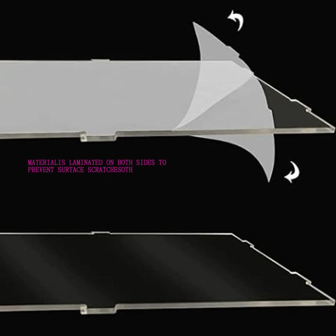 Clear Acrylic Display Case For 80046 Airships Model Set Dustproof Shield with protective film being peeled off surface