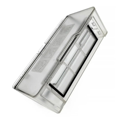 Replacement Dust Box For Xiaomi Robot Vacuum Mop Pro STYTJ02YM large capacity dust bin, transparent plastic design, side view