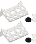 No Sweat Wall Mount Cable Sorting Shelf For Home Networking Gear, Super Tough Structural Media Bracket, 2 pack with black cable ties.