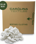 White Cotton Wiping Rags Set Made From Premium T Shirt Material Lint Free Cleaning Cloths For Automotive Detailing Industrial Shop Kitchen Cleaning And General Maintenance 25 Lbs.