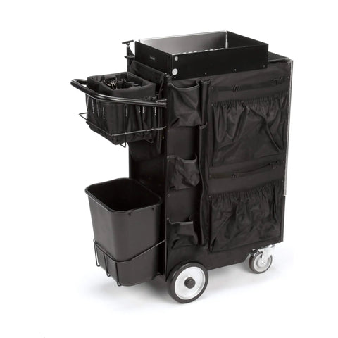 Heavy Duty Utility Cart With Rolling Storage Organizer For Maintenance Crews Includes Power Drill But No Hand Tools Industrial Grade Mobile Workhorse For Shop Floor And Warehouse Pros, black steel frame with storage bins.