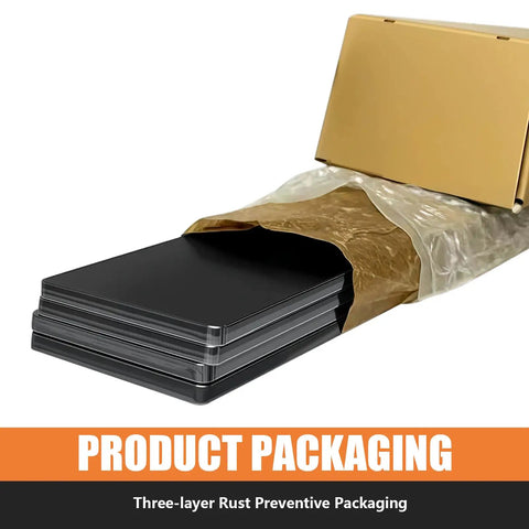 Premium 1095 High Carbon Steel Flat Stock Four Pack in packaging for knife making