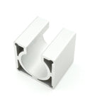 Nema23 stepper motor mounting bracket, white aluminium alloy clamp holder for CNC router, 57x57x50mm
