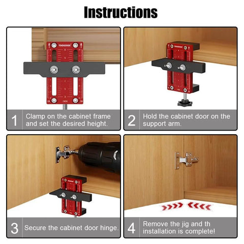 Aluminum Alloy Cabinet Door Mounting Jig With Built In Screw Clamp The Ultimate Third Hand for installing cabinet doors