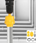 Heavy Duty Pvc Threader Kit With Electric Drill Adapter including tool head, dies and accessories for plumbing installations.