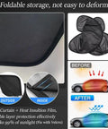 Blazeray sunshade for Ford Mustang Mach-E; foldable black glass-roof sunshade with UV protection installed on car