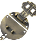 Heavy Duty Retro Latch Hasps With Warm Bronze Finish Features Corrosion Resistant Chain Pins And Secured Mounting Screws close-up