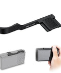 Metal Thumb Up Grip for Ricoh GR IV GR IV HDF and GR4 Monochrome Digital Cameras Snug Thumb Rest With Hot Shoe Cover displayed and in use