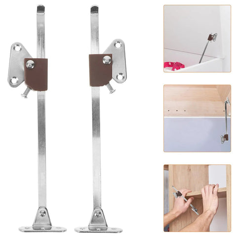 Beefy Heavy Duty Iron Cabinet Hinges Two Pack with strong stability for furniture doors and wardrobe lid lift use.