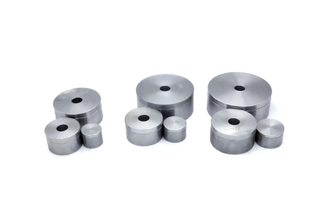 9 Piece Dimple Die Set For Sheet Metal Fabrication With 1/2 In 3/4 In 1 In 1-1/4 In 1-1/2 In 1-3/4 In 2 In 2-1/2 In 3 In Sizes displayed
