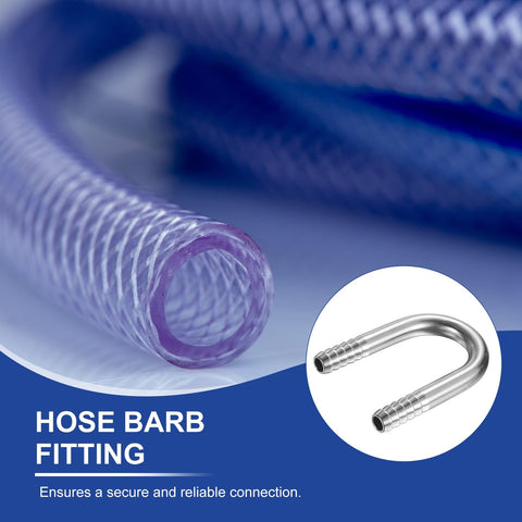 304 Stainless Steel Hose Barb Fitting Three Eighths Inch To Three Eighths Inch U Shaped Joint Connector Barbed Splicer