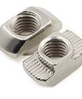 Durable Heavy Duty 50 Pack M6 T Nuts Hammer Head T Slot Nuts Drop In Nickel Plated Carbon Steel For European Aluminum Profiles 10mm Slot 4545 Series