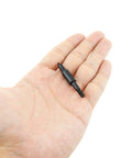 Carbon Steel Archery Tips 150 Grain Arrowheads 12 Pack shown on hand, black jacket arrowhead for field target practice.