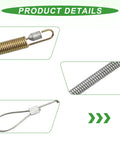 Close-up of clutch cable showing details of spring for Craftsman Husqvarna tillers, replacing 532110675, 51-inch length.