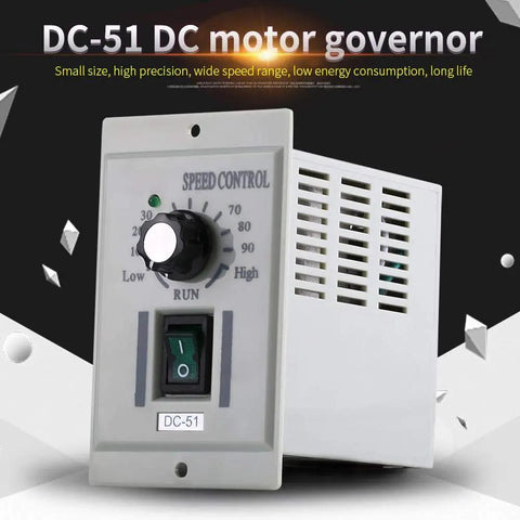 Rock Solid Adjustable Motor Speed Controller Handles 24V To 90V Dc Motors 0.02 To 400W Watts Straight For Diy Robotics And Electric Fan Upgrades And Repairs, showing control dial and switch.