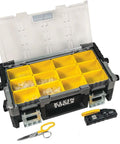 ProTech Data Kit For Twisted Pair Cabling, Lightweight Transport Case With 12 Compartments, tools, and accessories displayed