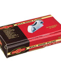 Box packaging for Bull Nose Plane With 1 Inch By 4 Inch Sole Cast Iron Nickel Plated For Precision Woodworking, red and black design.