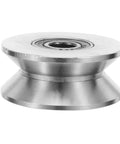 Heavy Duty Stainless Steel Sliding Door Rollers U Groove Caster Wheels with smooth glide design for barn doors.