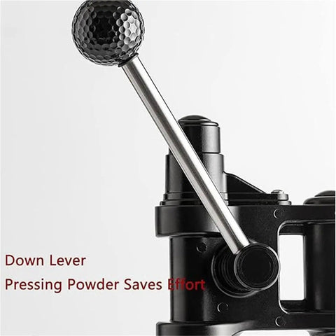 58mm Stainless Steel Coffee Tamper For Espresso Portafilter Delivering CrushedIt Compressions down lever and handle close-up