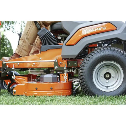 Deck Mounted Grass Striping Kit With Weighted Rubber Brush For Zero Turn Mowers Universal Fit For Commercial Platforms Delivers Clean Pro Looking Lawn Stripes With Every Pass shown on mower