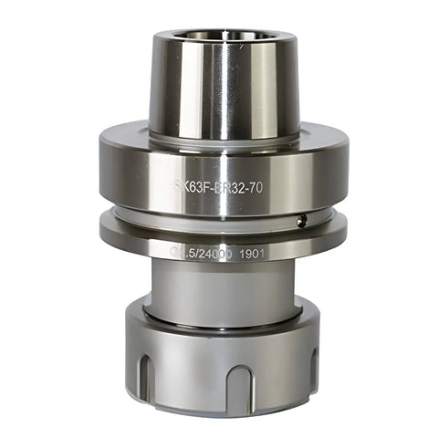 ER32-70 Tool Holder For Lathe Chuck CNC Machining Tools Collet Chuck solid metal piece close-up