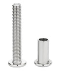 Twenty Five Piece Pack Of Silver M8X50mm High Grade Carbon Steel Wood Screws Built For Thick Timber Diy Cabinetry And Tough Home Fixes With Wicked Strong Hold And Dead Simple Installation, showcasing a threaded screw and locking barrel.